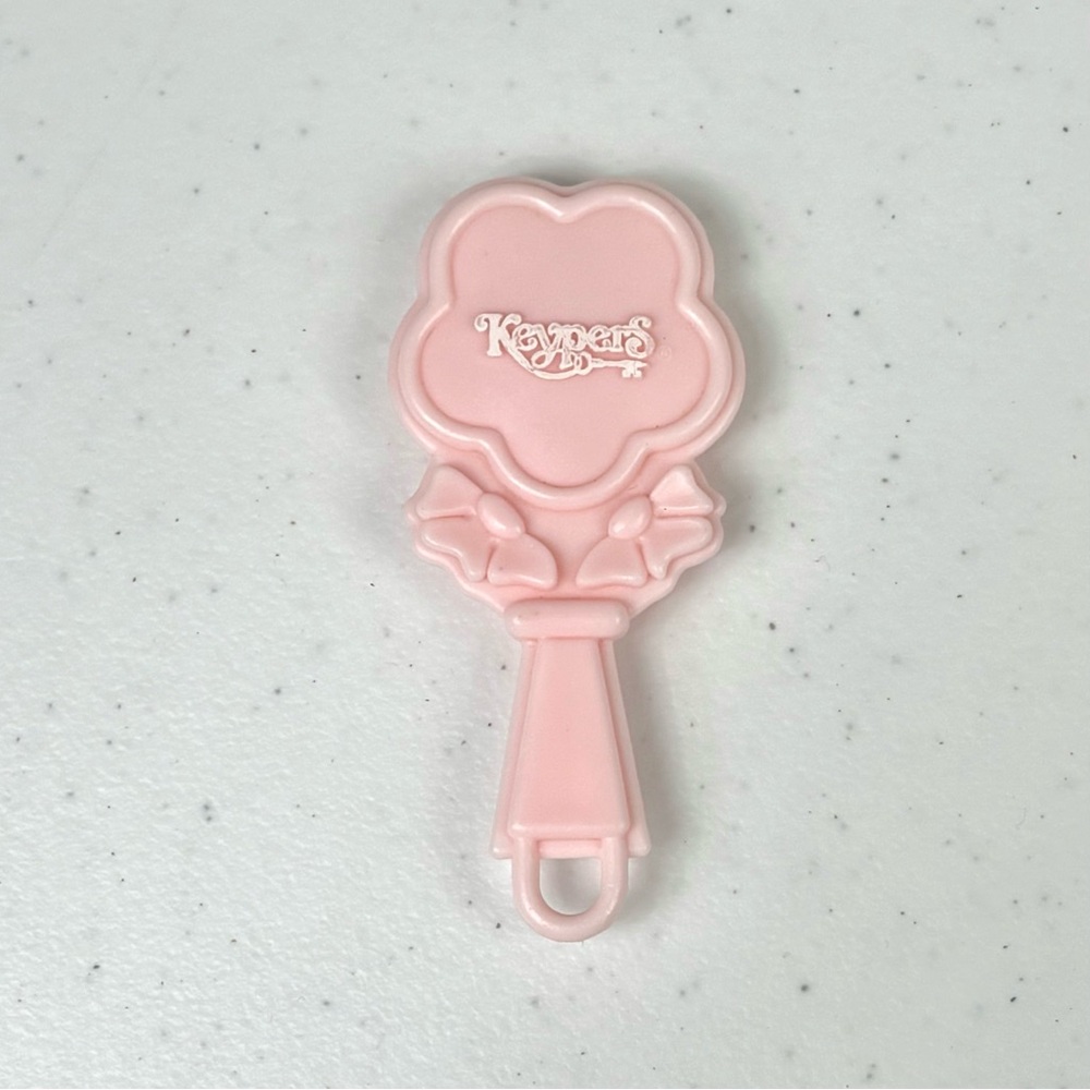 Vintage 80s Tonka Keypers Blush Pink Flower Bow Key Brush Keepers Toy